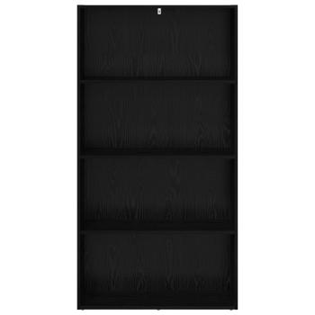 Bücherregal Schwarz Eichen-Optik 80 x 30 x 151,5 cm