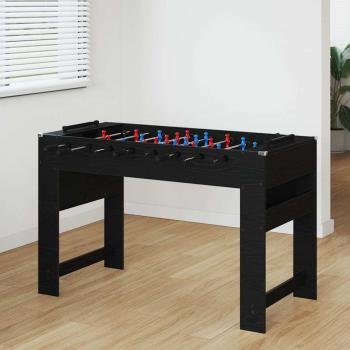 ARDEBO.de - Tischfußballtisch Schwarz Eichen-Optik 125 x 60,5 x 80 cm