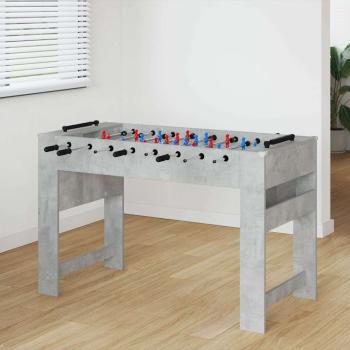 ARDEBO.de - Tischfußballtisch Beton Grau 125 x 60,5 x 80 cm Holzwerkstoff