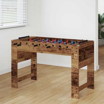 ARDEBO.de - Tischfußballtisch Altholz 125 x 60,5 x 80 cm Holzwerkstoff