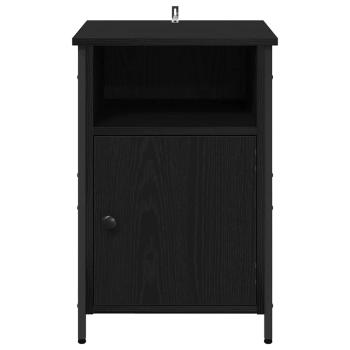 Nachttisch 2 pcs Schwarz Eichen-Optik 40 x 42 x 60 cm