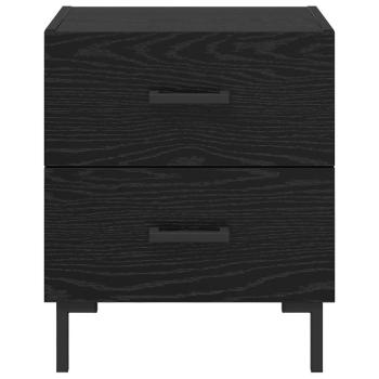 Nachttisch 2 pcs Schwarz Eichen-Optik 40 x 35 x 47,5 cm