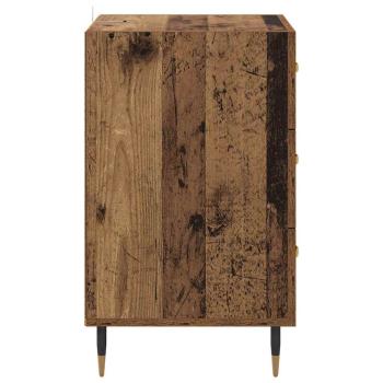 Nachttisch mit Schubladen Altholz 40 x 40 x 66 cm Holzwerkstoff