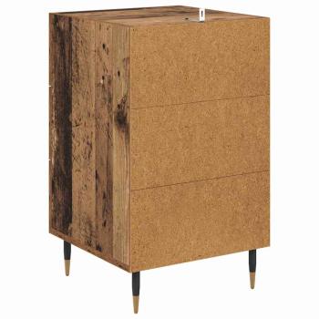 Nachttisch mit Schubladen Altholz 40 x 40 x 66 cm Holzwerkstoff
