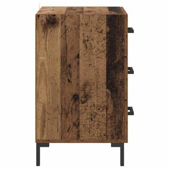Nachttisch mit Schubladen Altholz 40 x 40 x 66 cm Holzwerkstoff
