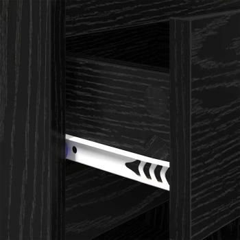 Nachttisch 2 pcs Schwarz Eichen-Optik 40 x 35 x 50 cm