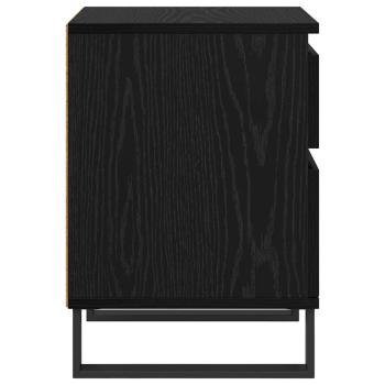 Nachttisch 2 pcs Schwarz Eichen-Optik 40 x 35 x 50 cm