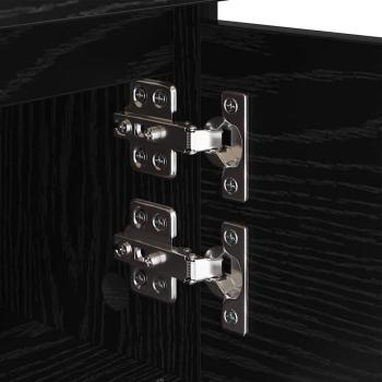 Nachttisch 2 pcs Schwarz Eichen-Optik 40 x 35 x 50 cm