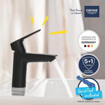 GROHE Quickfix Start Einhebel Waschtischarmatur, 1/2", S-Size, mattschwarz (235512432)