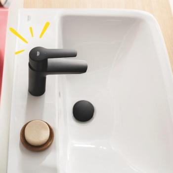 GROHE Quickfix Start Einhebel Waschtischarmatur, 1/2", S-Size, mattschwarz (235512432)