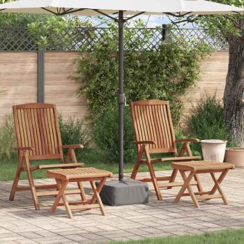ARDEBO.de - Garten Essgruppe 4 pcs Braun Massivholz Teak