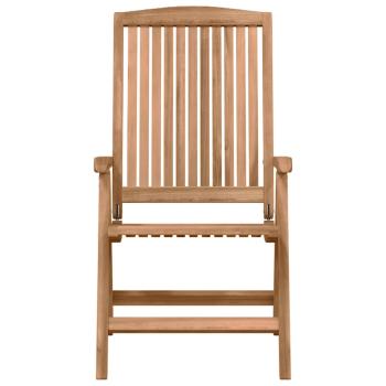 Garten Essgruppe 4 pcs Braun Massivholz Teak