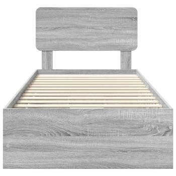 Bettrahmen Graues Sonoma 75 x 190 cm Ingenieurs Holz