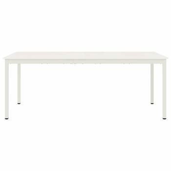 Esstisch Weiß 200 x 100 x 75 cm Massives Kiefernholz