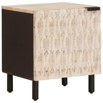 Nachttisch 2 pcs Weiß 40 x 33,5 x 46 cm Massivholz Mango