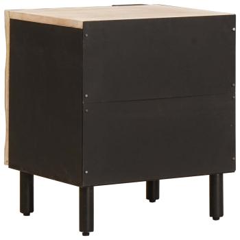 Nachttisch 2 pcs Weiß 40 x 33,5 x 46 cm Massivholz Mango