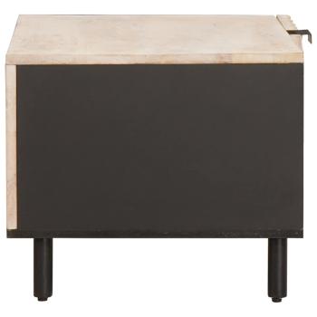 Couchtisch Weiß 80 x 50 x 40 cm Massivholz Mango