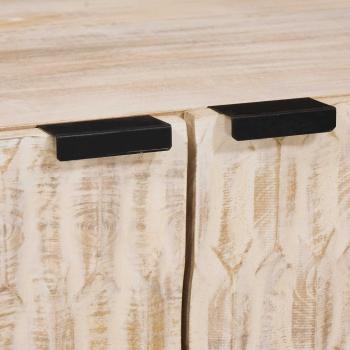 Couchtisch Weiß 80 x 50 x 40 cm Massivholz Mango