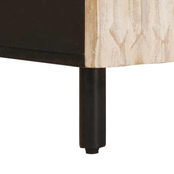 Nachttisch mit Schubladen Weiß 50 x 33 x 60 cm Massivholz Mango