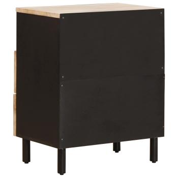 Nachttisch mit Schubladen Weiß 50 x 33 x 60 cm Massivholz Mango