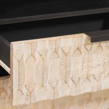 Nachttisch mit Schubladen Weiß 50 x 33 x 60 cm Massivholz Mango