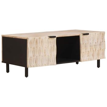 ARDEBO.de - Couchtisch Weiß 100 x 54 x 40 cm Massivholz Mango