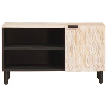 TV-Schränk Weiße gewaschene Oberfläche 80 x 31,5 x 46 cm