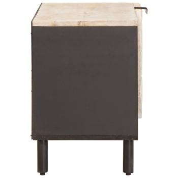 TV-Schränk Weiße gewaschene Oberfläche 80 x 31,5 x 46 cm