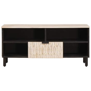 TV-Schränk Weiße gewaschene Oberfläche 100 x 33,5 x 46 cm