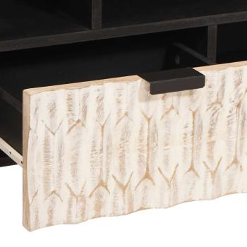 TV-Schränk Weiße gewaschene Oberfläche 100 x 33,5 x 46 cm