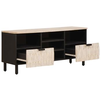 TV-Schränk Weiße gewaschene Oberfläche 100 x 33,5 x 46 cm