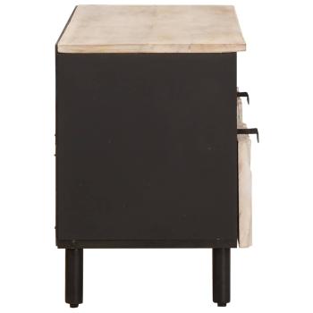 TV-Schränk Weiße gewaschene Oberfläche 100 x 33,5 x 46 cm