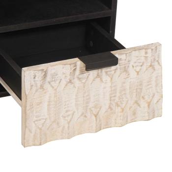 TV-Schränk Weiße gewaschene Oberfläche 100 x 33,5 x 46 cm