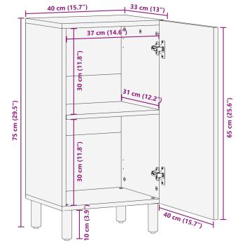 Sideboard Uni Weiße gewaschene Oberfläche