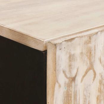 Highboard Uni Weiße gewaschene Oberfläche