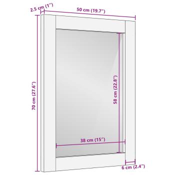 ARDEBO.de - Badezimmer Spiegel Uni Weiße gewaschene Oberfläche