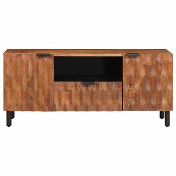 TV-Schränk mit Tür Akazienbraune Oberfläche 105 x 33,5 x 46 cm