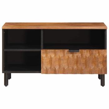 ARDEBO.de - TV-Schränk mit Regal Akazienbraune Oberfläche 80 x 33,5 x 46 cm