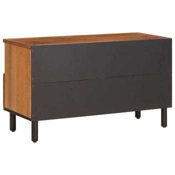 TV-Schränk mit Regal Akazienbraune Oberfläche 80 x 33 x 46 cm