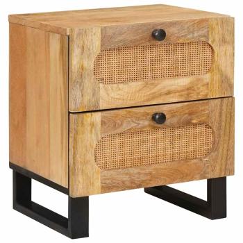 Nachttisch 2 pcs Natur 40 x 33,5 x 46 cm Massivholz Mango