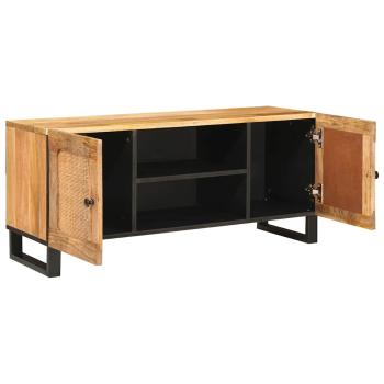 ARDEBO.de - TV-Schränk mit Regal Braun 105 x 33,5 x 46 cm Massivholz Mango