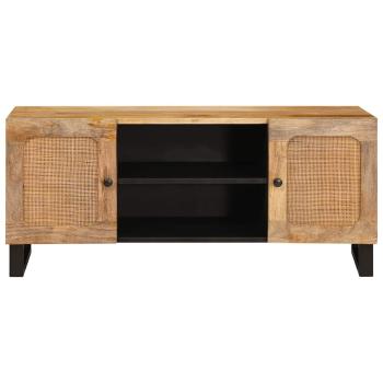 TV-Schränk mit Regal Braun 105 x 33,5 x 46 cm Massivholz Mango