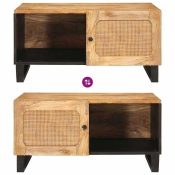 Couchtisch Natur 80 x 50 x 40 cm Massivholz Mango