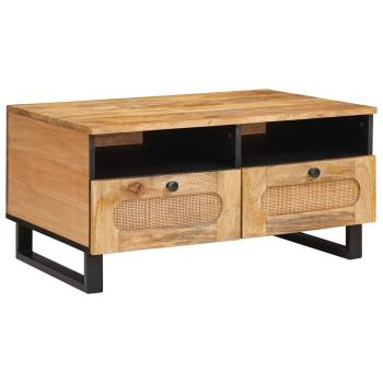 ARDEBO.de - Couchtisch Natur 80 x 54 x 40 cm Massivholz Mango