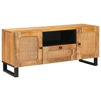ARDEBO.de - TV-Schränk mit Tür Braun 105 x 33,5 x 46 cm Massivholz Mango