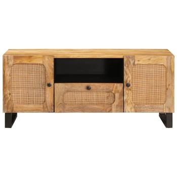 TV-Schränk mit Tür Braun 105 x 33,5 x 46 cm Massivholz Mango