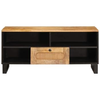 TV-Schränk mit Regal Braun 100 x 33,5 x 46 cm Massivholz Mango