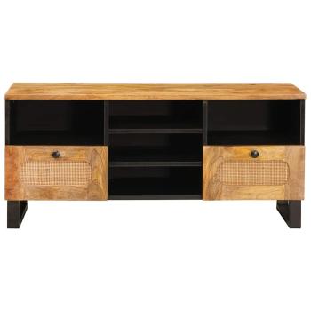 TV-Schränk mit Regal Braun 100 x 33,5 x 46 cm Massivholz Mango
