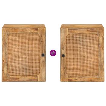 Badezimmer Hängeschrank Braun 38 x 33 x 48 cm Massivholz Mango