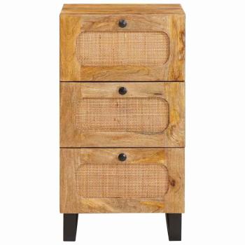 ARDEBO.de - Sideboard mit Speicher Braun 40 x 33,5 x 75 cm Massivholz Mango